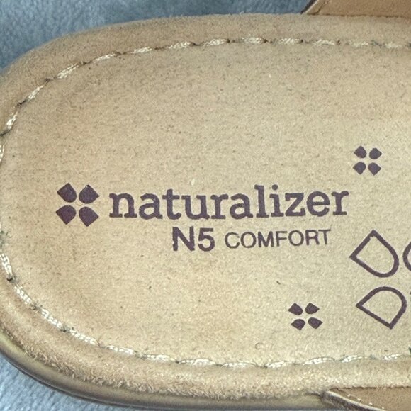 Naturalizer Journie Nickel Alloy Sandals Women's Size 8.5M Leather Upper - Picture 9 of 9